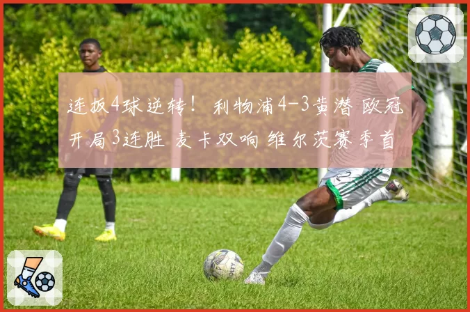 连扳4球逆转！利物浦4-3黄潜 欧冠开局3连胜 麦卡双响 维尔茨赛季首球